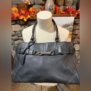 Black Leather Shoulder Bag